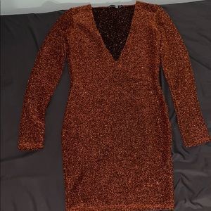 Copper mini dress